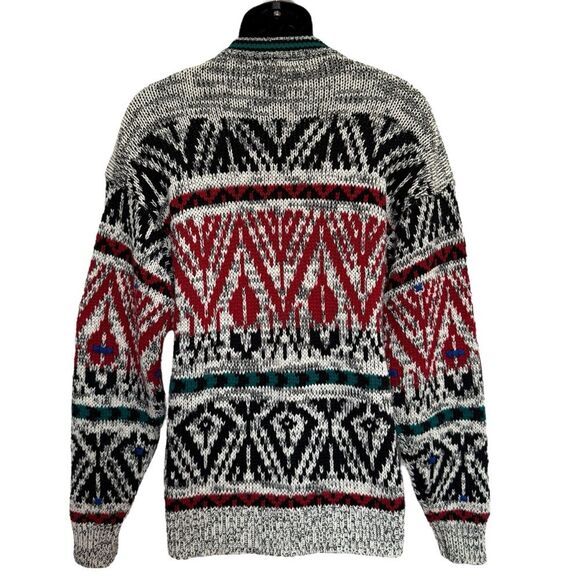 Vintage Expressions International Eclectic Grandpa Cosby Sweater Abstract Sz L - Picture 2 of 12